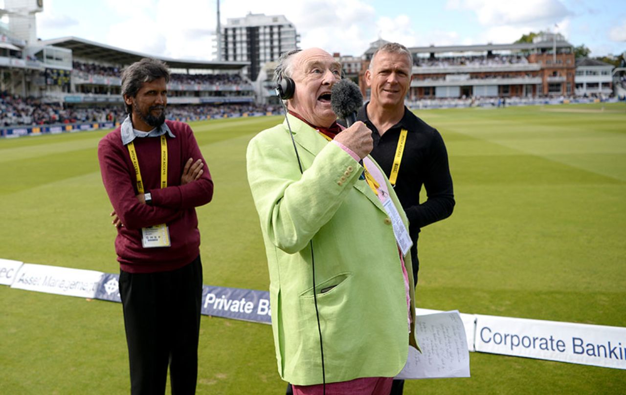 Henry Blofeld on his final day commentating for Test Match Special, England v West Indies, 3rd Investec Test, Lord's, 3rd day, September 9, 2017 