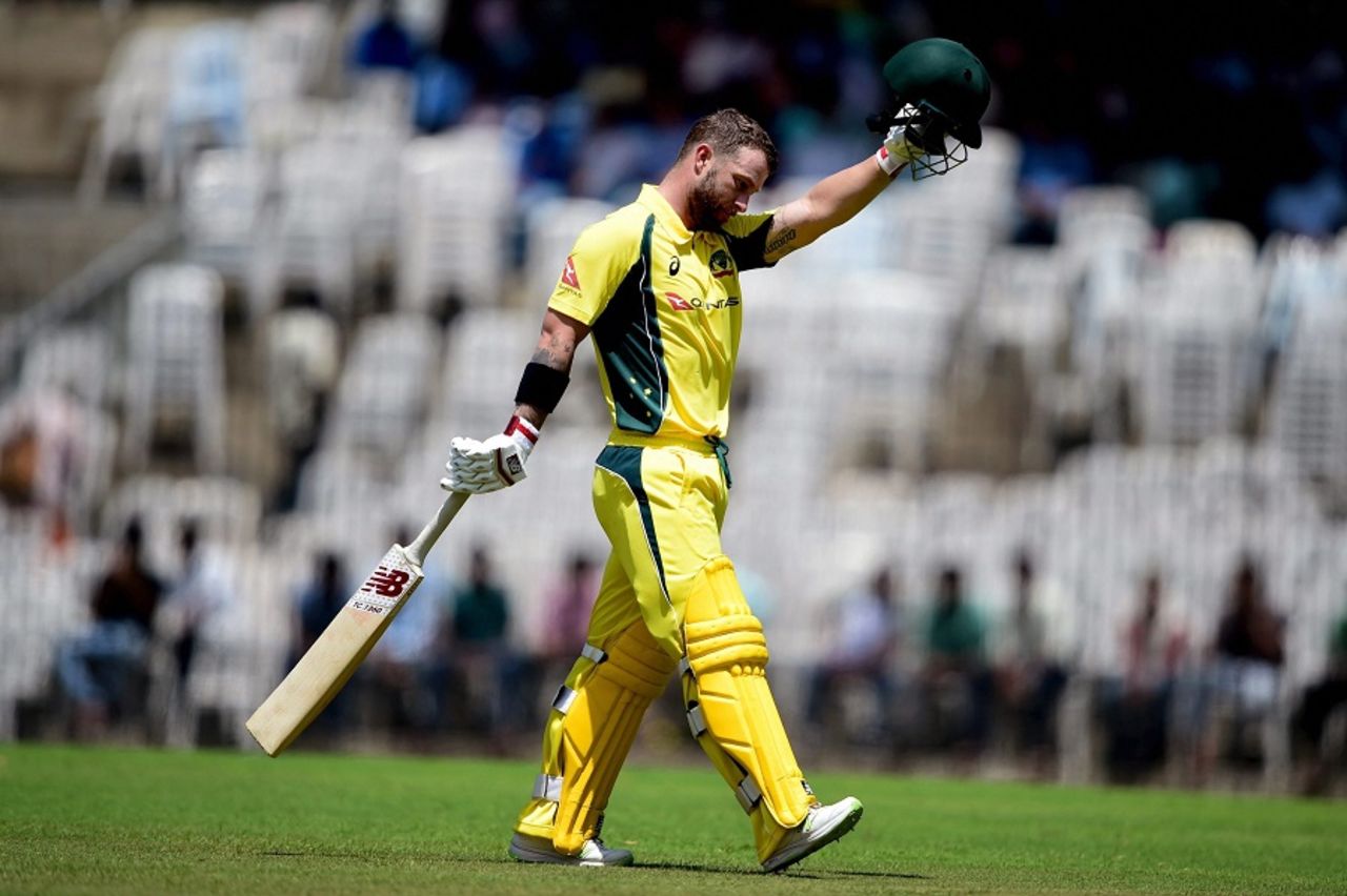 Matthew Wade shored up the Australians with a rapid 45, Indian Board President's XI v Australians, tour match, Chennai, September 12, 2017