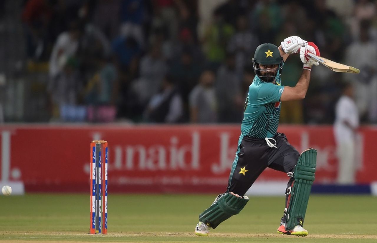 Ahmed Shehzad laid a solid platform for Pakistan with 43, Pakistan v World XI, 2nd T20I, Independence Cup 2017, Lahore, September 13, 2017