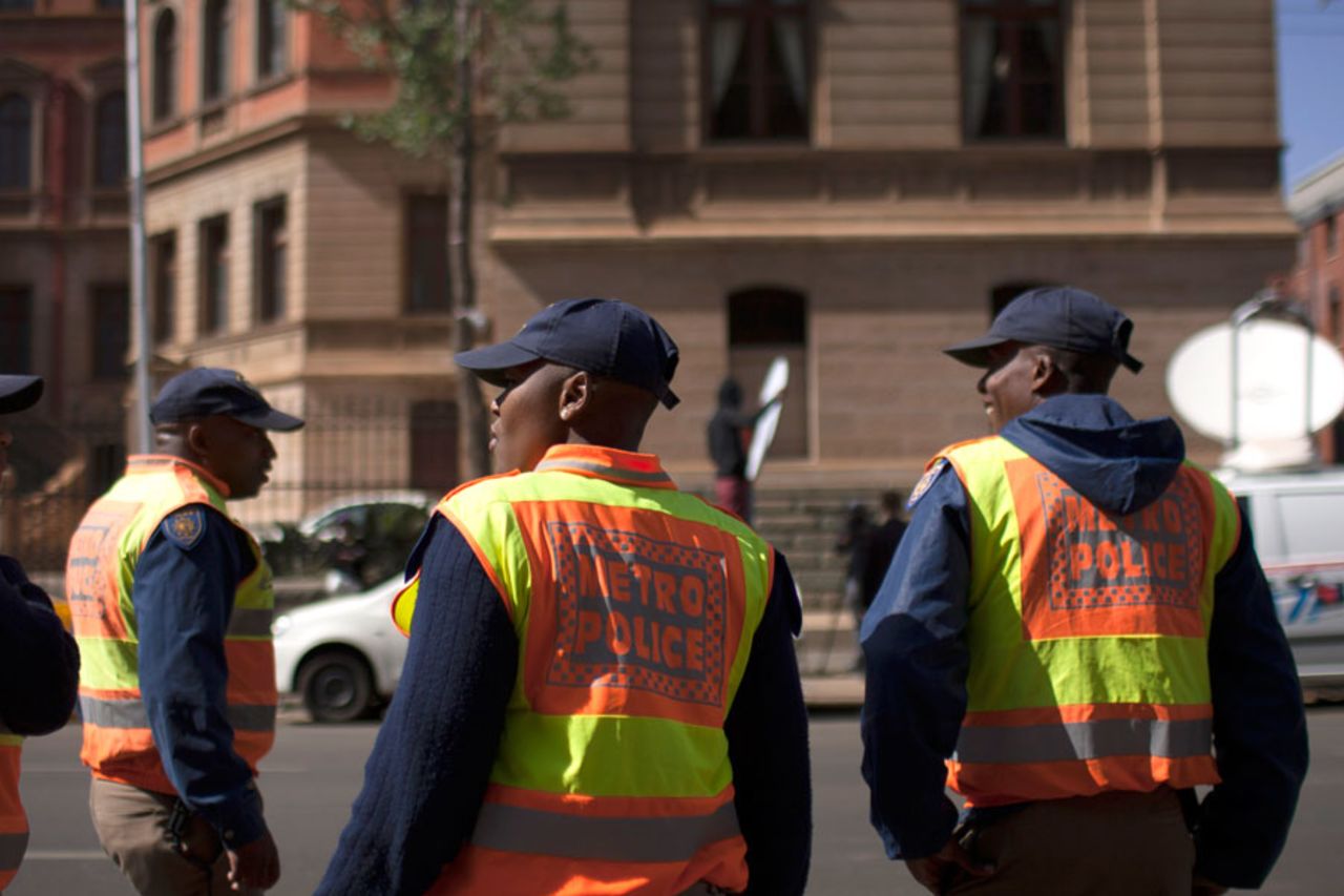 A police patrol in Pretoria
