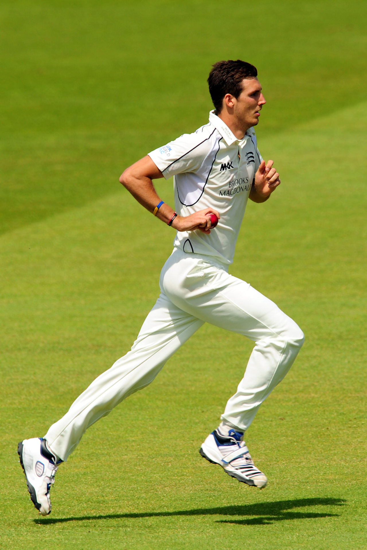 Steve Finn runs in for Middlesex, Middlesex v Sussex, Specsavers Championship Division Two, Lord's, 30 May, 2012