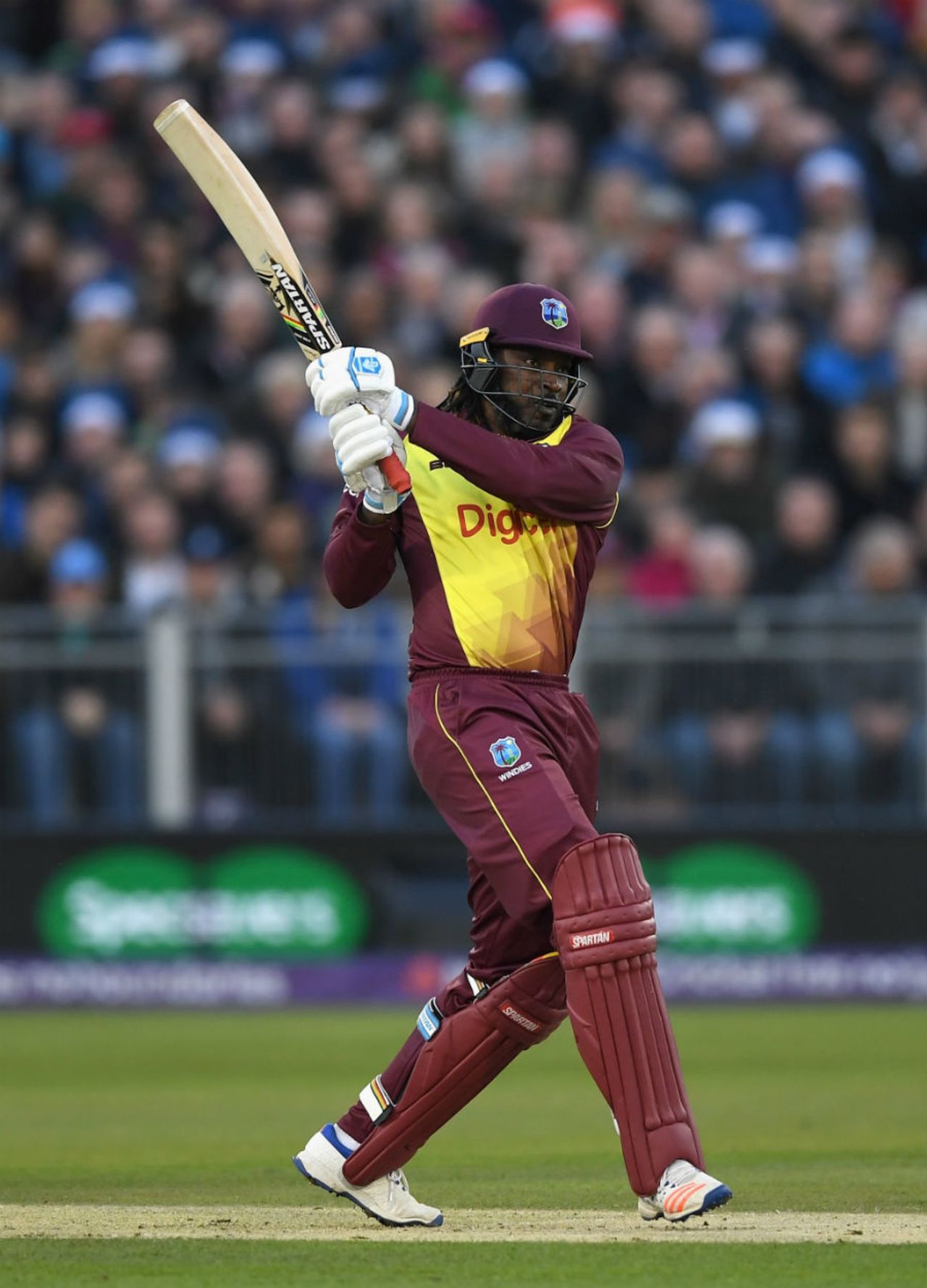 Chris Gayle was in a hard-hitting mood at Chester-le-Street, England v West Indies, only T20I, Chester-le-Street, September 16, 2017