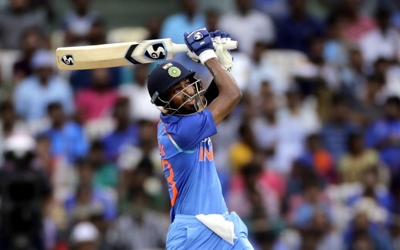 Hardik Pandya blasted a career-best 83, India v Australia, 1st ODI, Chennai, September 17, 2017