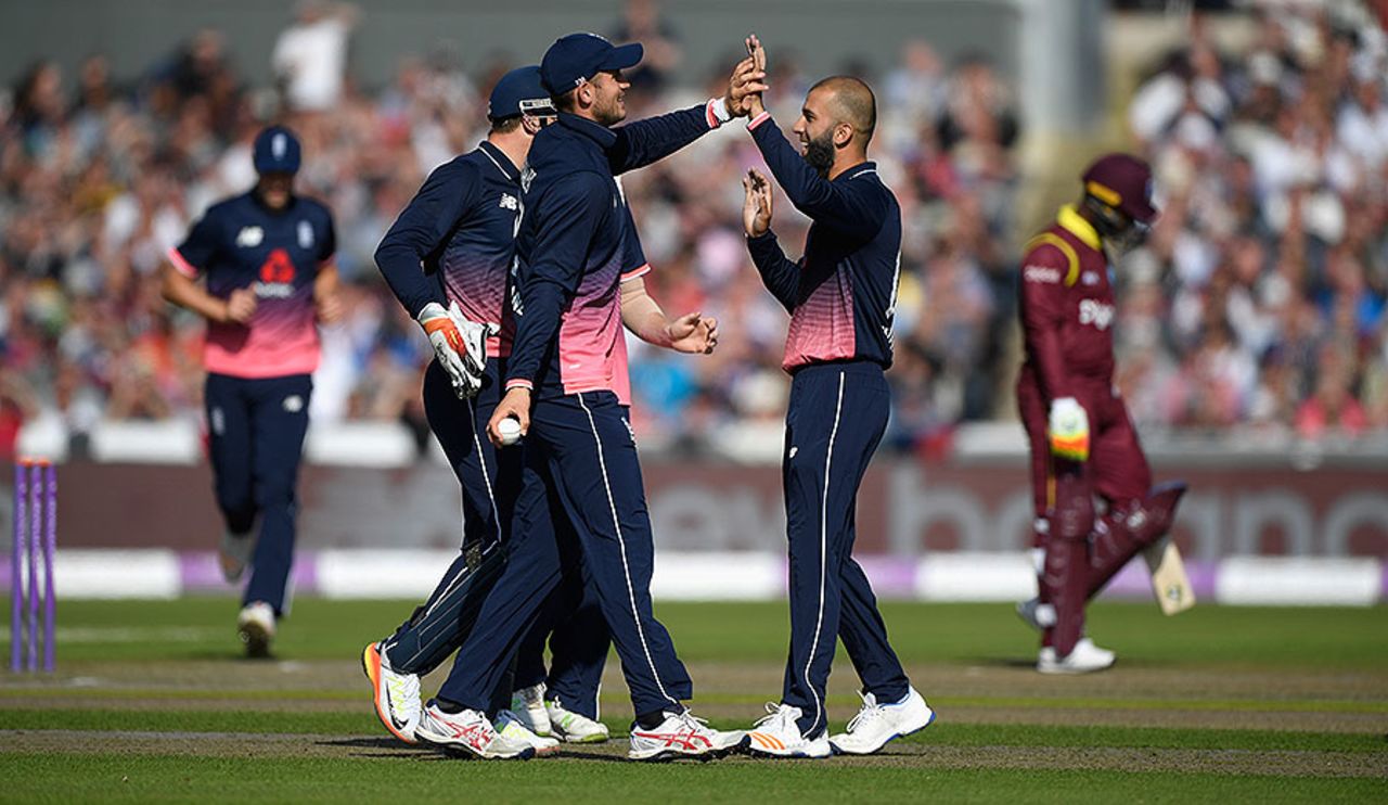 Moeen Ali struck early to remove Evin Lewis, England v West Indies, 1st ODI, Old Trafford, September 19, 2017