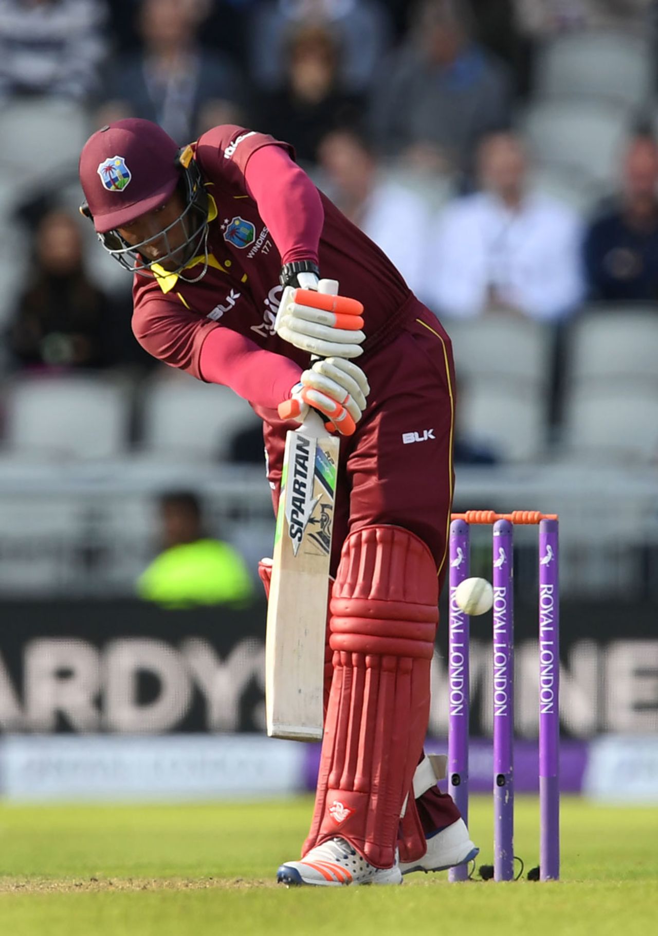 Rovman Powell contributed 23, England v West Indies, 1st ODI, Old Trafford, September 19, 2017