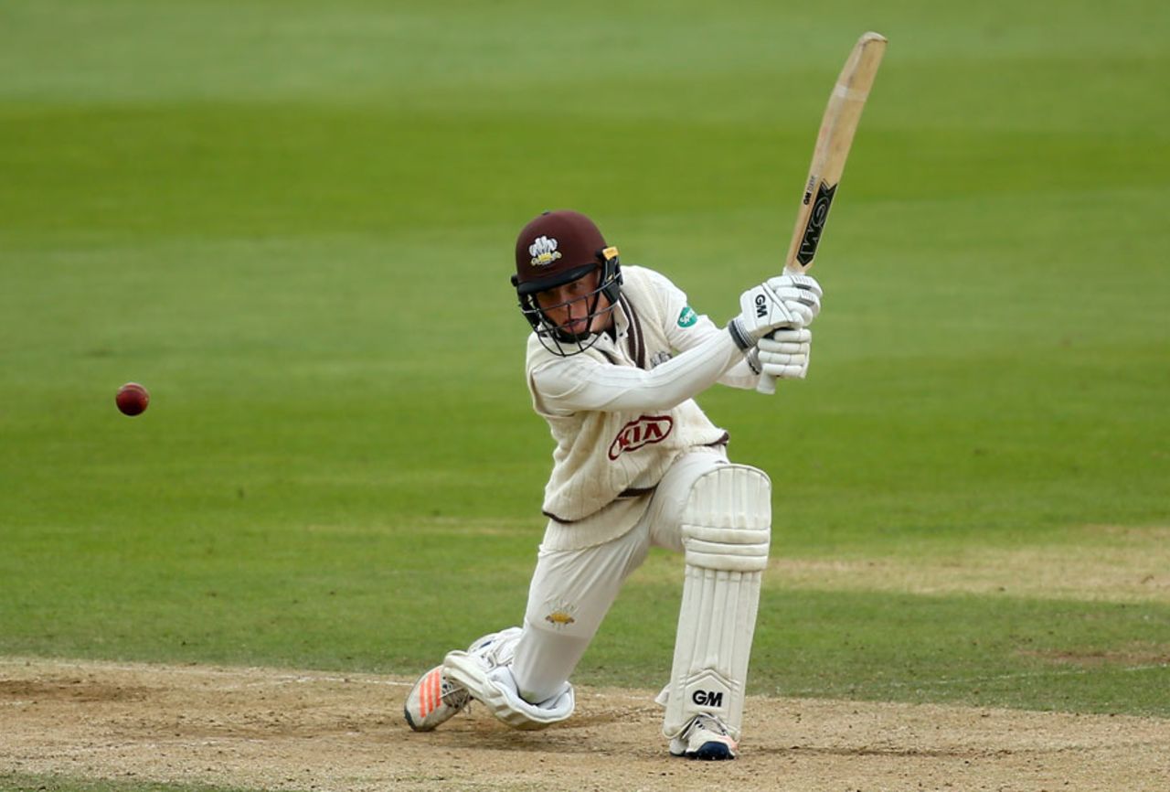 Ollie Pope leans into a drive, Surrey v Somerset, Specsavers Championship Division One, Kia Oval, September 20, 2017