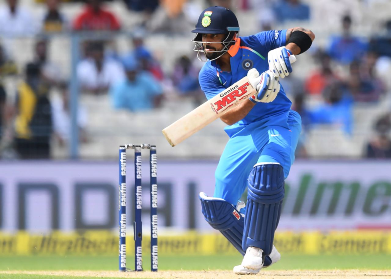 Virat Kohli brought up is 45th half-century off 60 balls, India v Australia, 2nd ODI, Kolkata, September 21, 2017