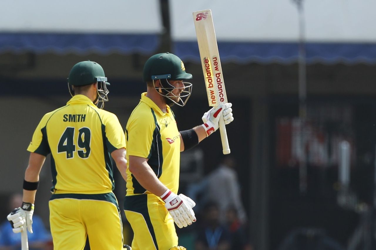 Aaron Finch celebrated his return with a century, India v Australia, 3rd ODI, Indore