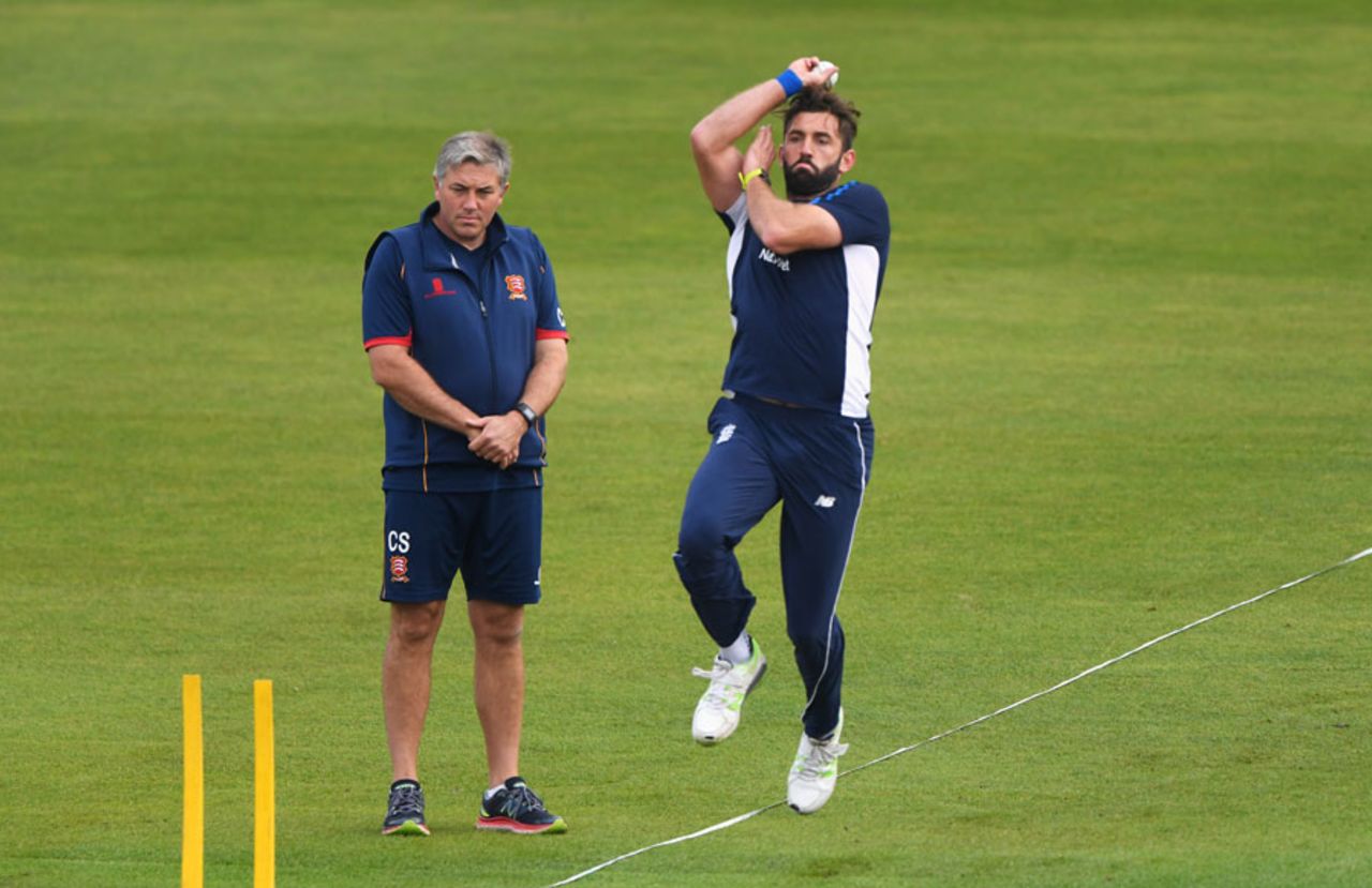 Essex coach Chris Silverwood came in to work with England's bowlers, England v West Indies, 3rd ODI, Bristol, September 24, 2017