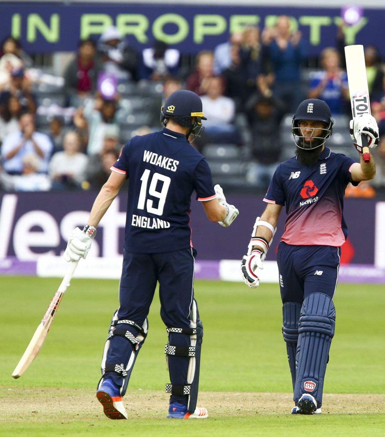 Chris Woakes and Moeen Ali put on a century stand, England v West Indies, 3rd ODI, Bristol, September 24, 2017