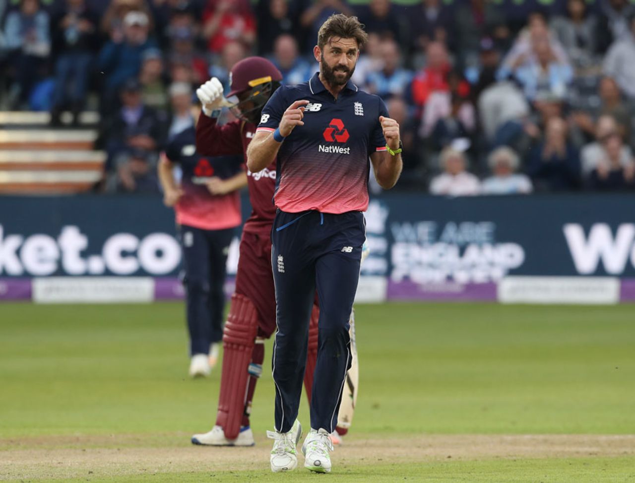 Liam Plunkett struck twice in his first spell, England v West Indies, 3rd ODI, Bristol, September 24, 2017