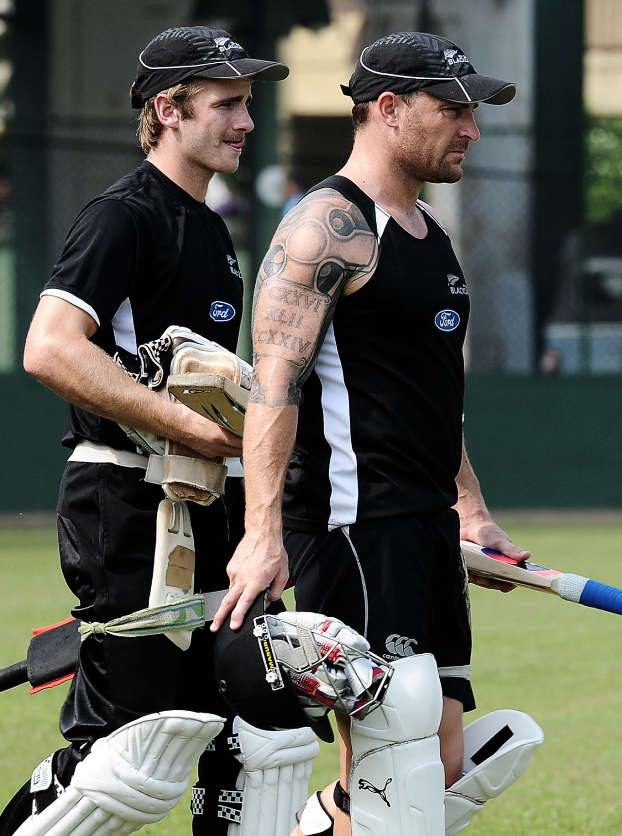 Kane Williamson and Brendon McCullum at practice, Colombo, November 22, 2012