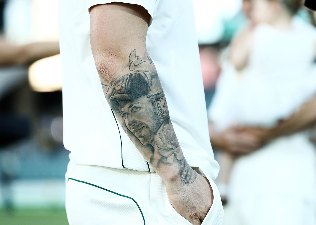 Matthew Wade got a tattoo in memory of Philip Hughes, Adelaide, November 27, 2016