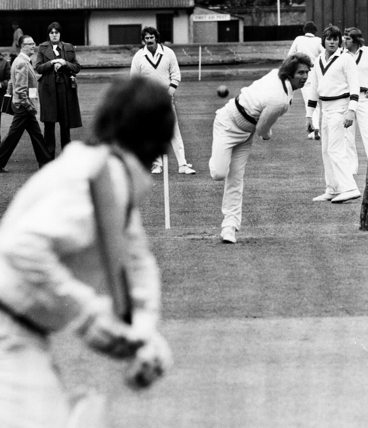 Jeff Thomson bowls in the nets at Lord's, June 2, 1975