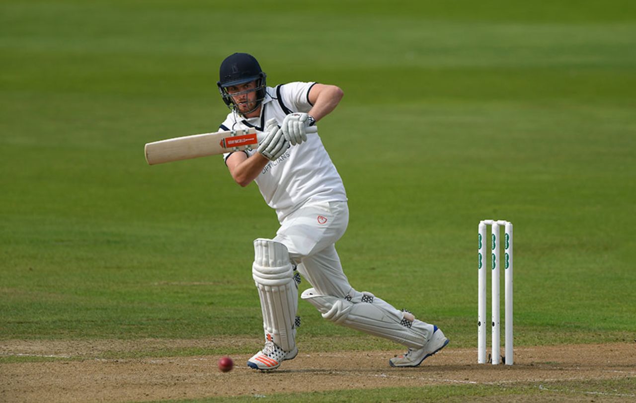 Dom Sibley works to the leg side, Warwickshire v Essex, Specsavers Championship, Division One, Edgbaston, September 12, 2017