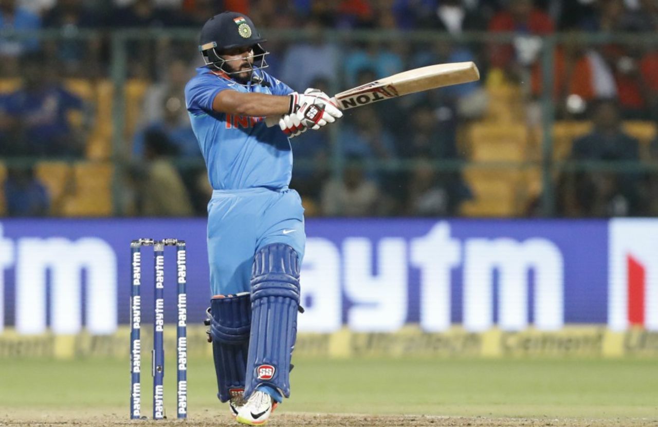 Kedar Jadhav struck a fine fifty, India v Australia, 4th ODI, Bengaluru, September 28, 2017