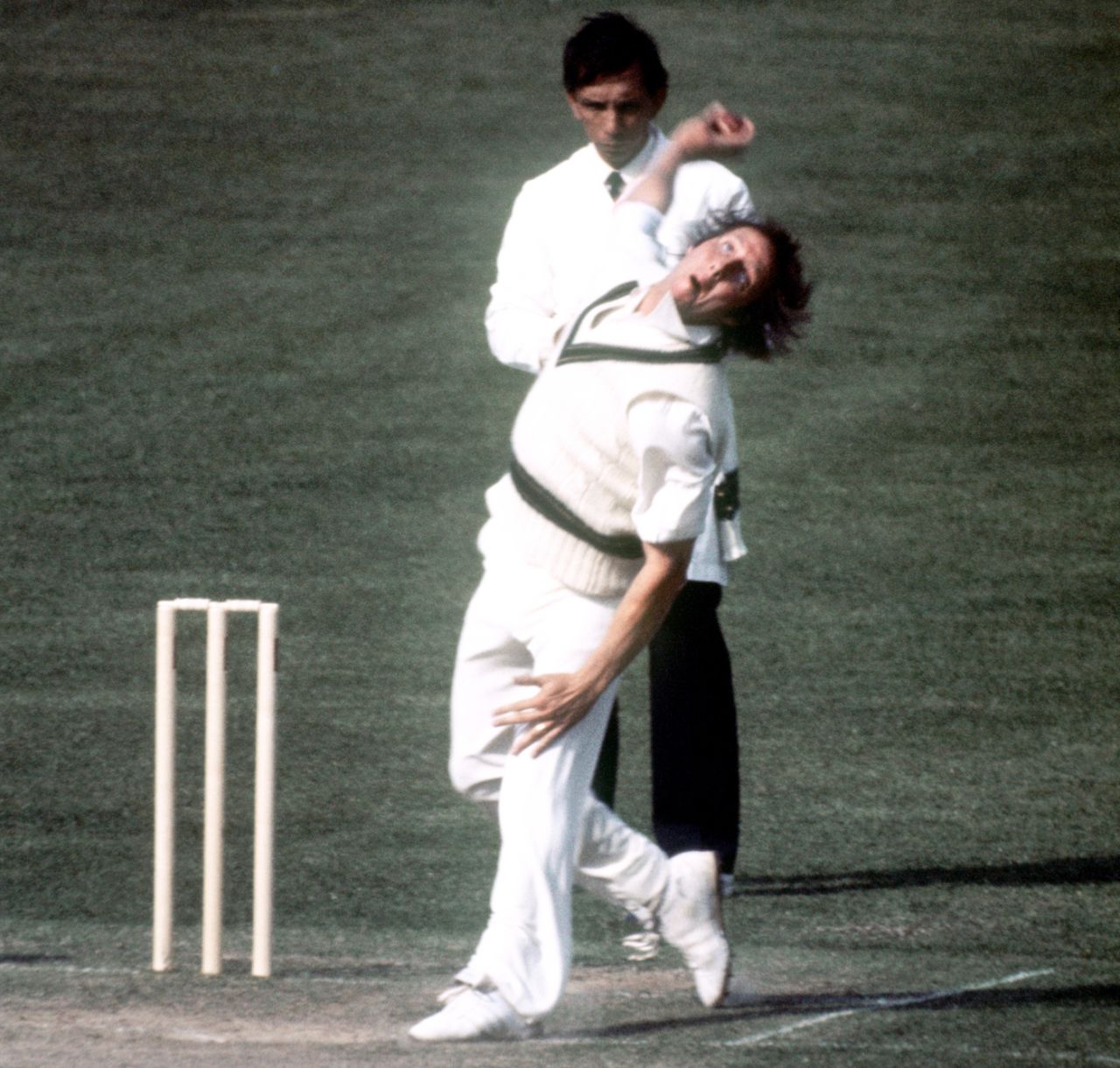 Jeff Thomson bowls, MCC v Australians, 1st day, Lord's, May 25, 1977