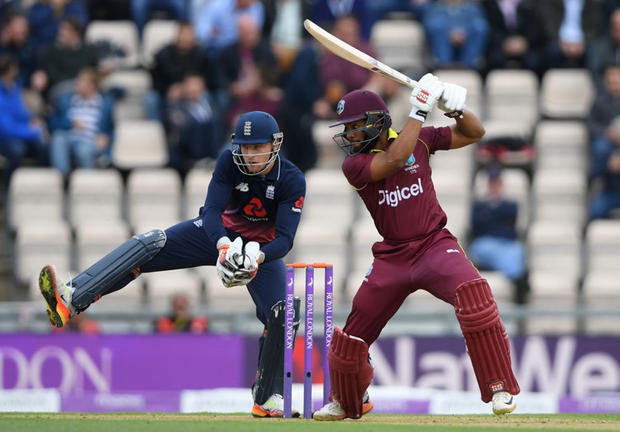 Shai Hope anchored the innings with a patient knock, England v West Indies, 5th ODI, Ageas Bowl, September 29, 2017