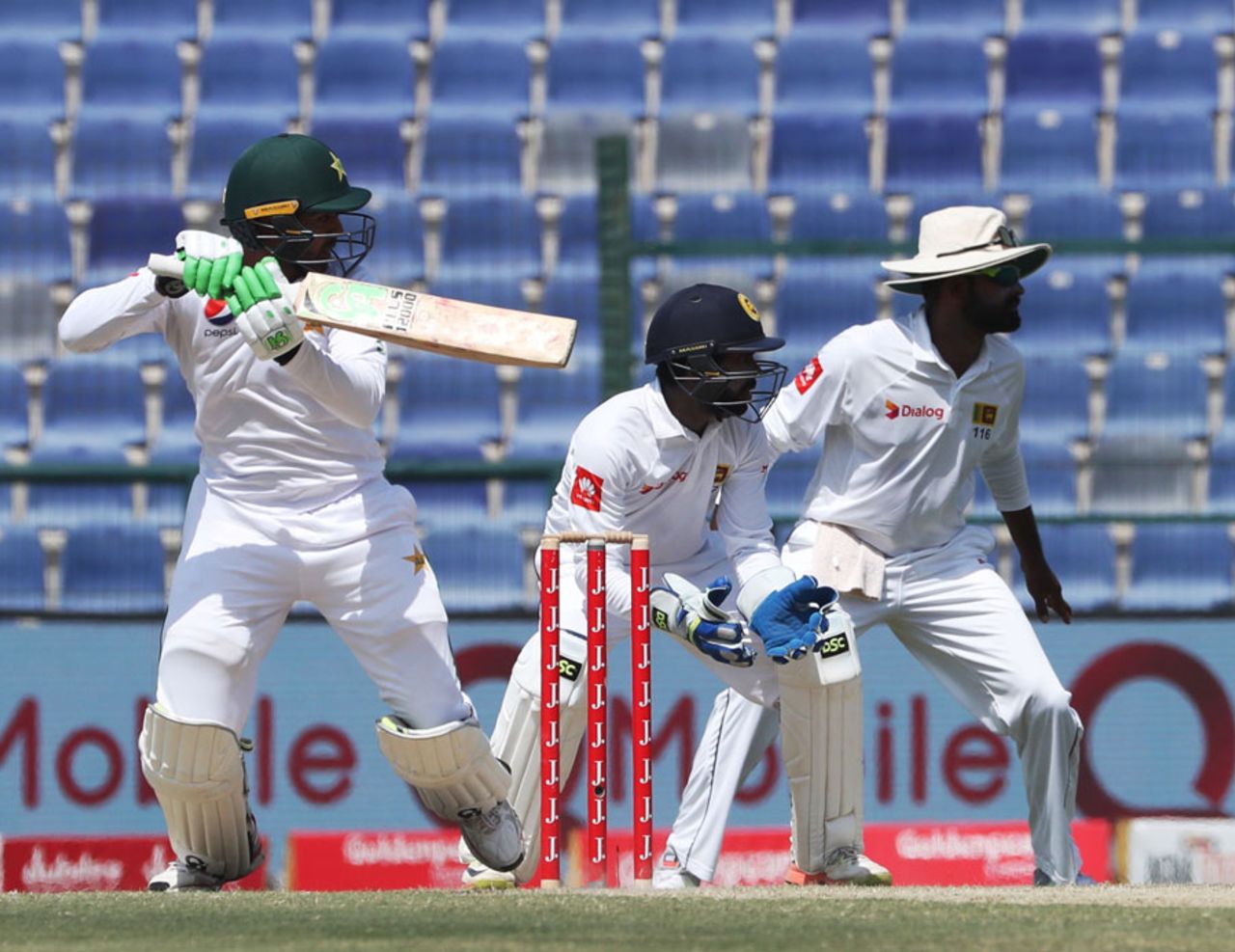 Haris Sohail nudges one behind point, Pakistan v Sri Lanka, 1st Test, Abu Dhabi, 4th day, October 1, 2017