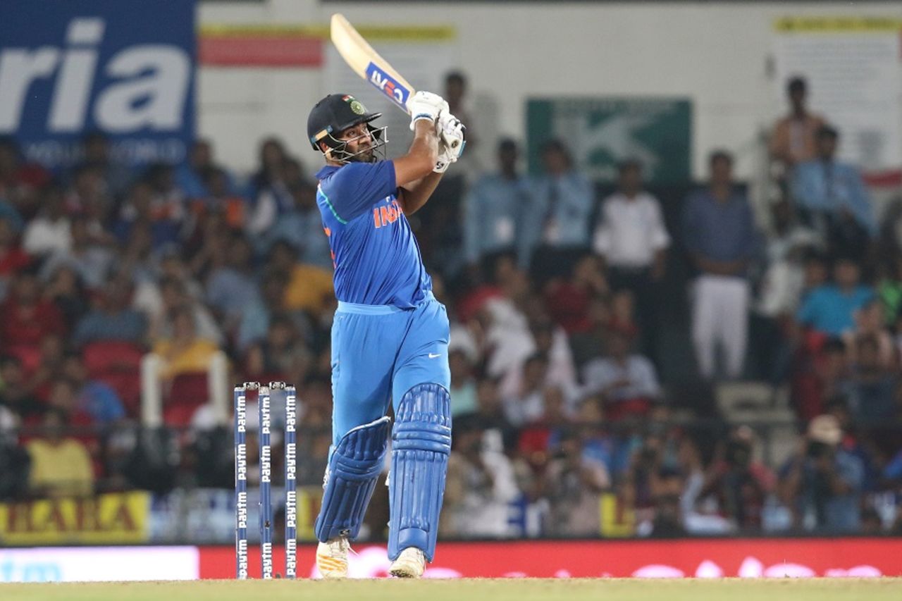 Rohit Sharma was at his six-hitting best again, India v Australia, 5th ODI, Nagpur, October 1, 2017
