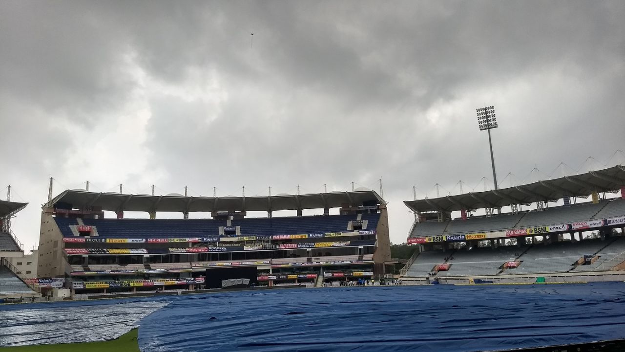 Conditions were bleak on the eve of the match, India v Australia, 1st T20I, Ranchi, October 6, 2017