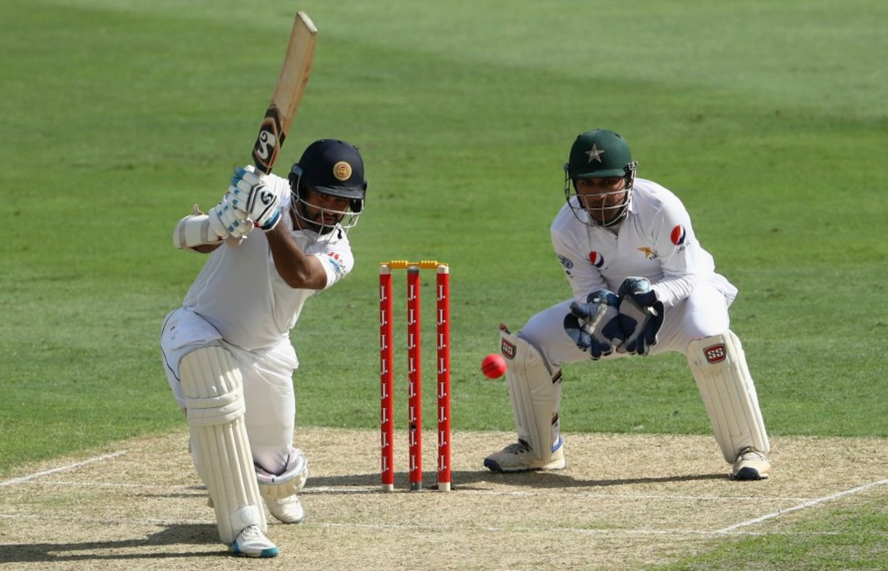 Dimuth Karunaratne made a sprightly start, Pakistan v Sri Lanka, 2nd Test, Dubai, 1st day, October 6, 2017
