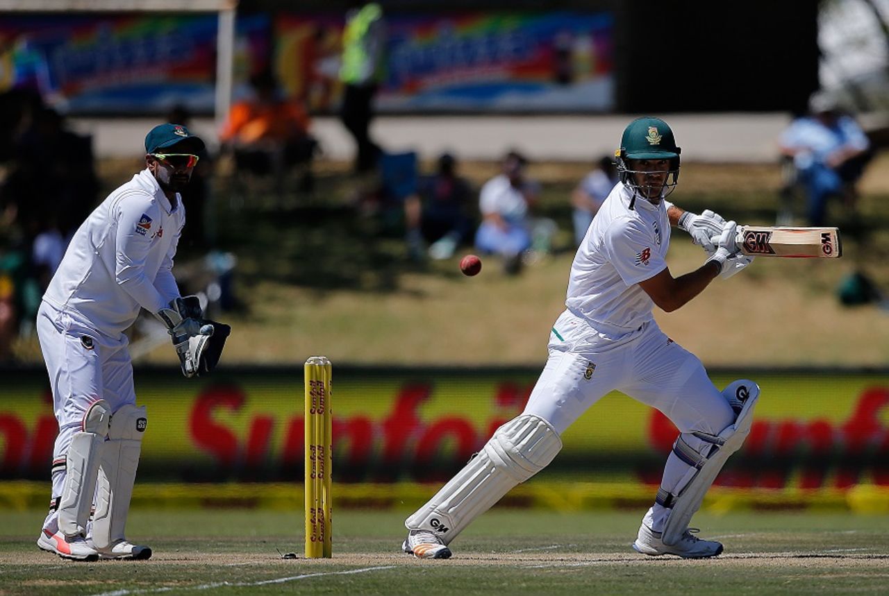 The square cut, as demonstrated by Aiden Markram, South Africa v Bangladesh, 1st Test, Bloemfontein, 1st day, October 6, 2017
