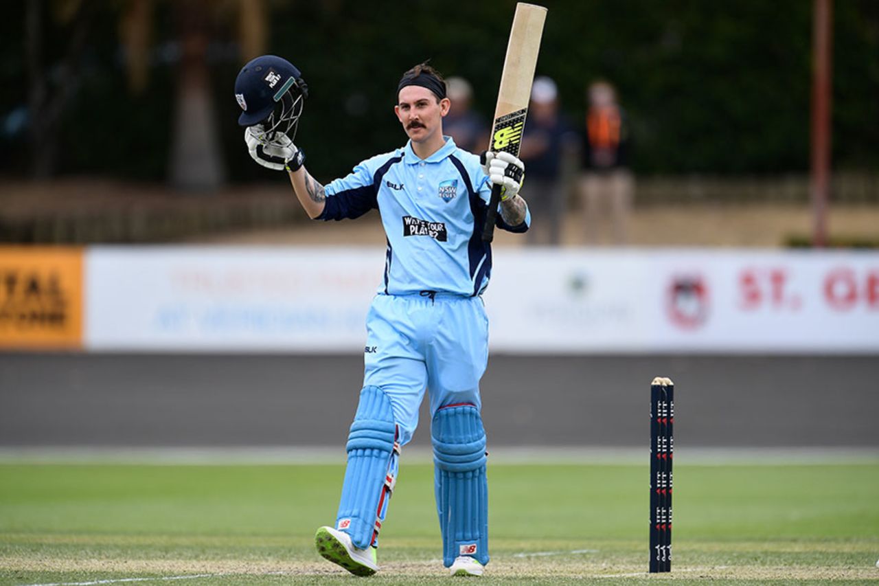 Nic Maddinson scored 123 off 113 balls, New South Wales v Cricket Australia XI, JLT One-Day Cup, Sydney, October 8, 2017