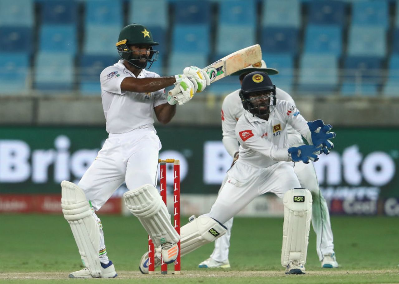 Asad Shafiq plays the pull, Pakistan v Sri Lanka, 2nd Test, Dubai, 4th day, October 9, 2017