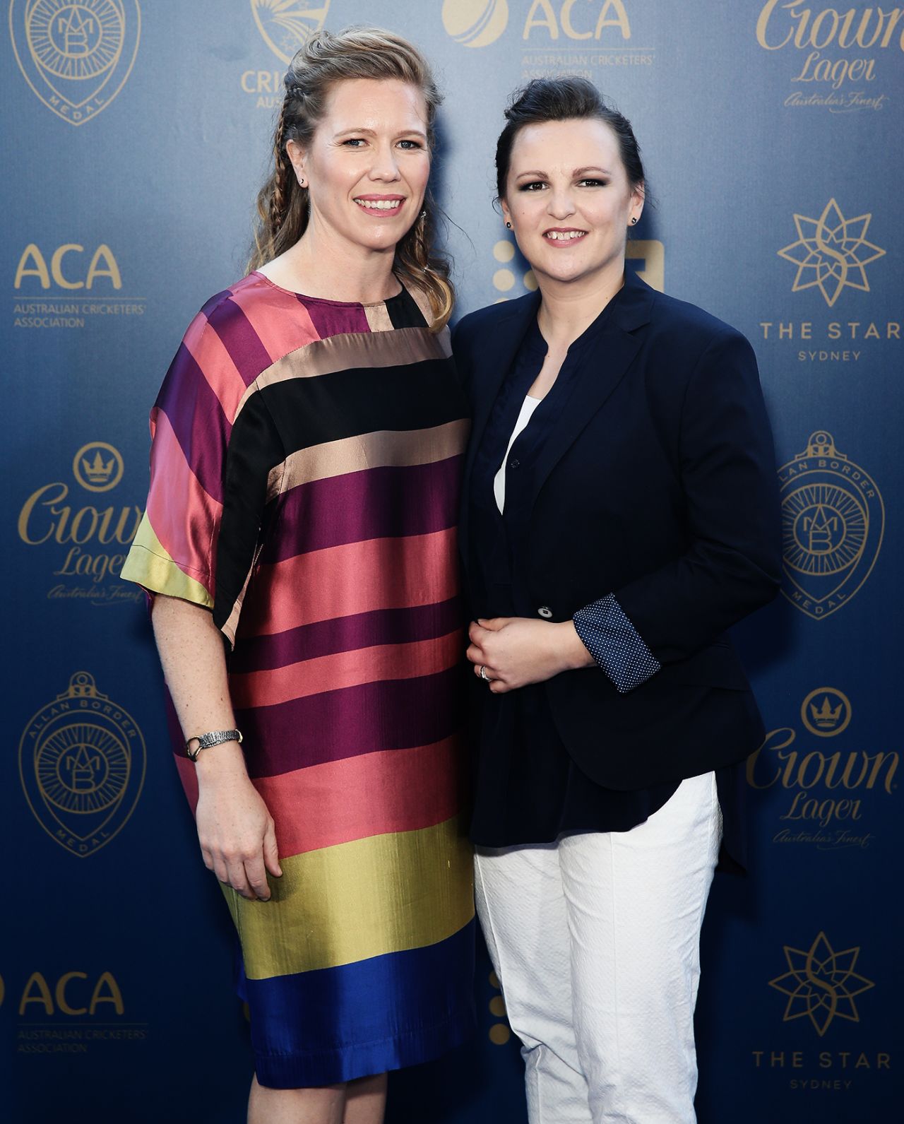 Alex Blackwell and her wife Lynsey Askew at the Allan Border Medal, Sydney, January 23, 2017
