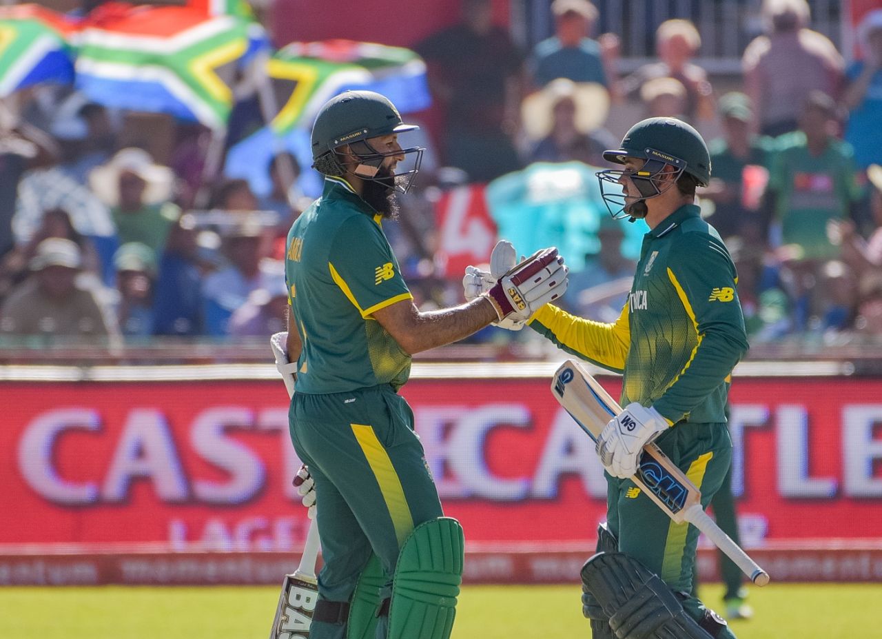 Hashim Amla and Quinton de Kock became South Africa's most prolific ODI partnership, South Africa v Bangladesh, 1st ODI, Kimberley, October 15, 2017