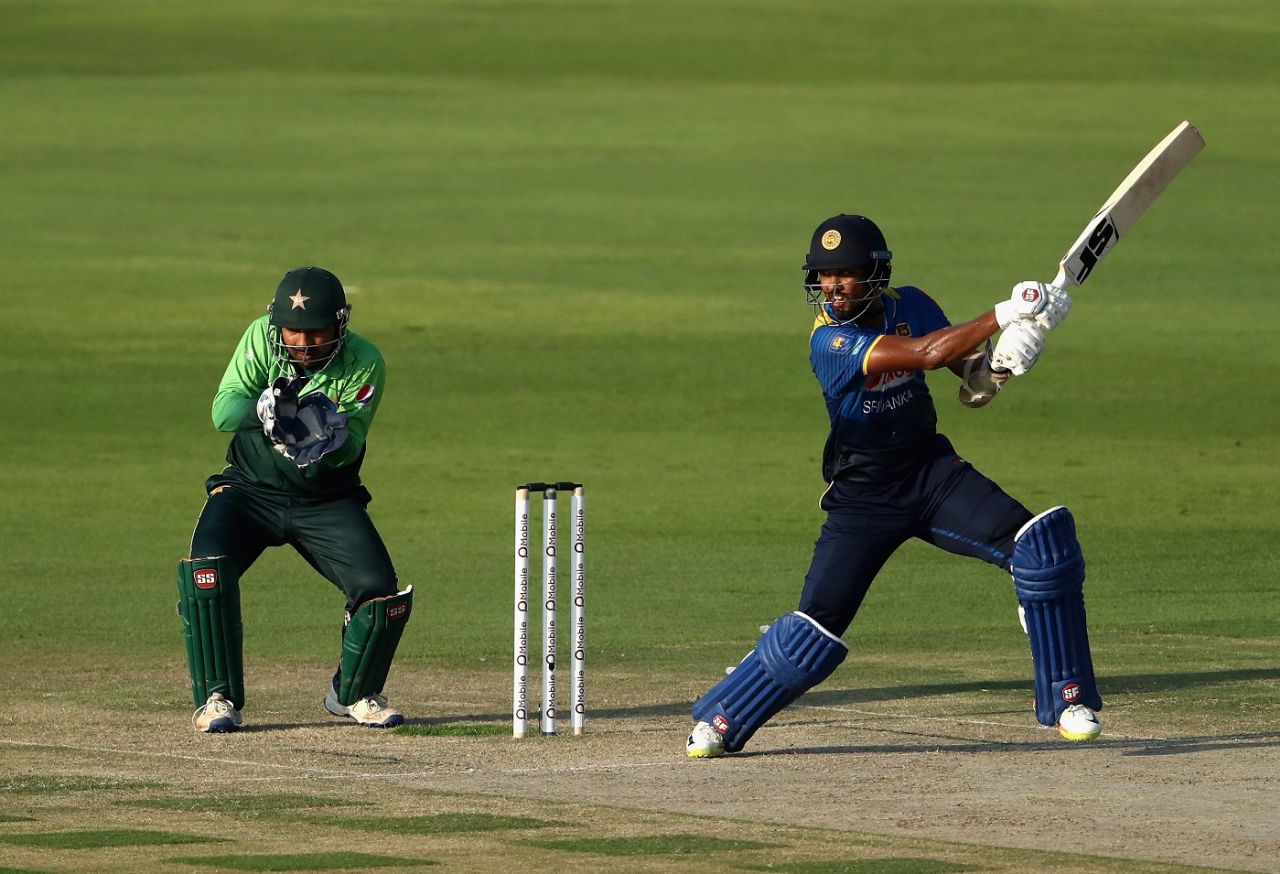 Dinesh Chandimal played a rather laboured innings, Pakistan v Sri Lanka, 3rd ODI, Abu Dhabi, October 18, 2017
