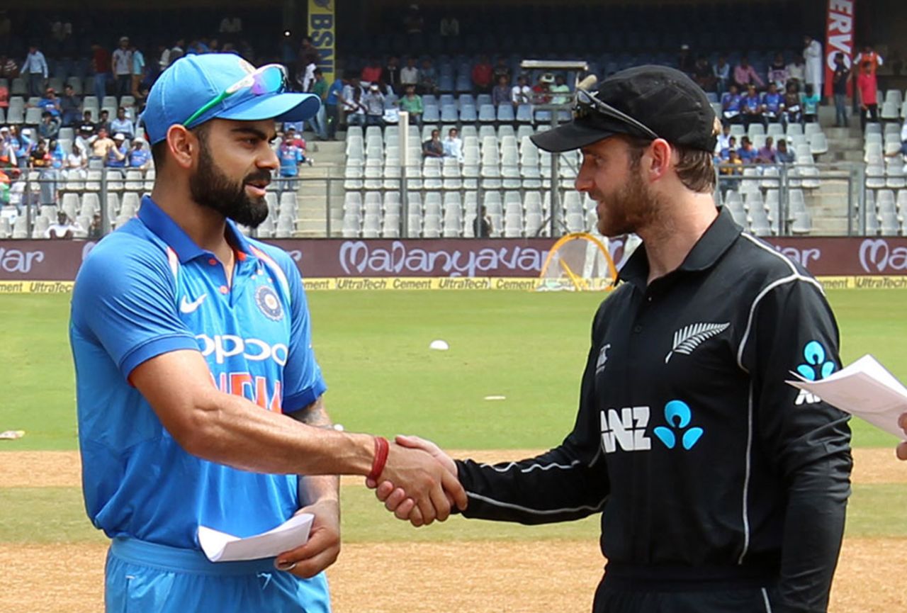 Virat Kohli won the toss and chose to bat on a humid day, India v New Zealand, 1st ODI, Mumbai, October 22, 2017