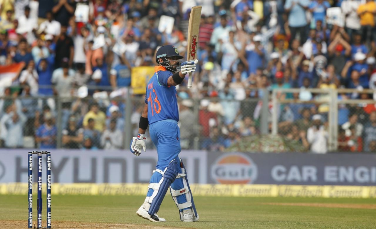 Virat Kohli made another ODI fifty, India v New Zealand, 1st ODI, Mumbai, October 22, 2017