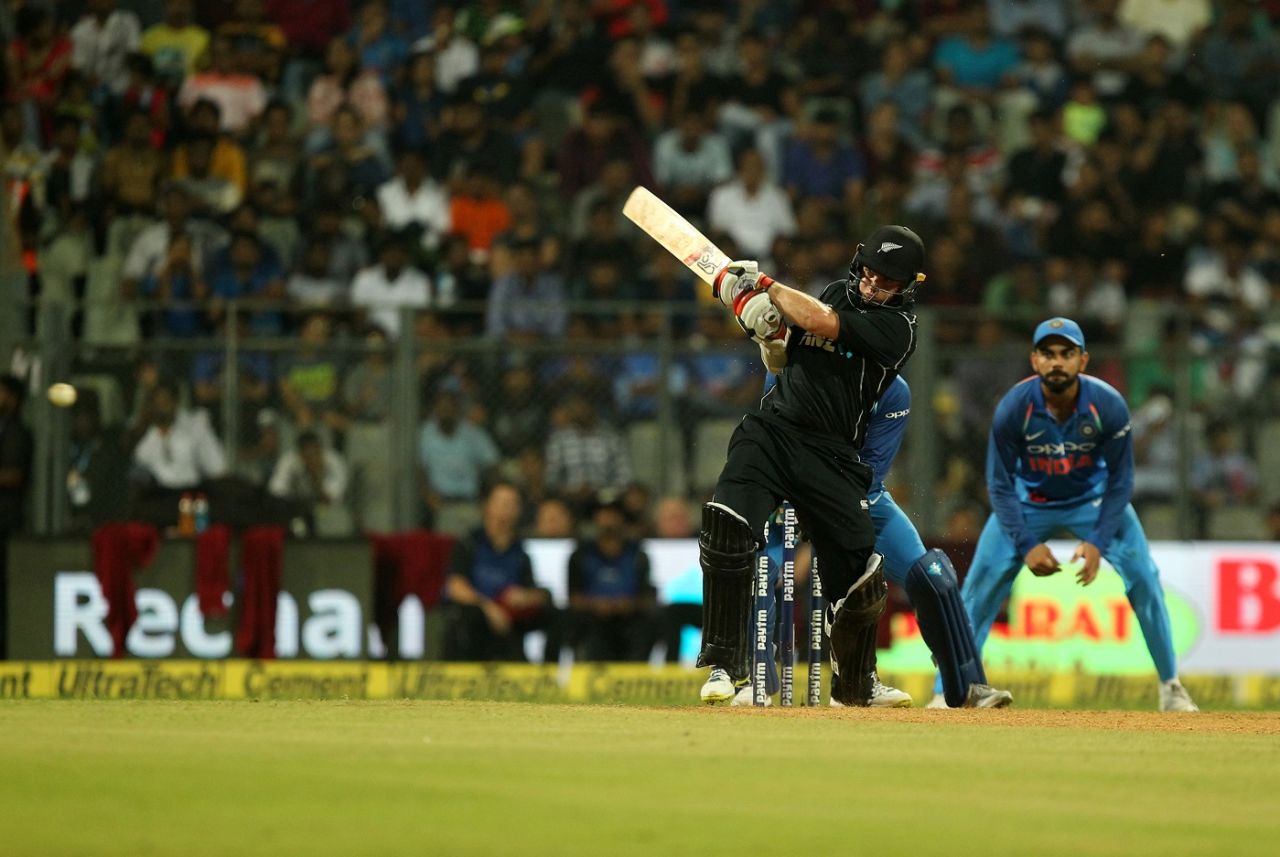 Tom Latham looked the part in the middle order, India v New Zealand, 1st ODI, Mumbai, October 22, 2017
