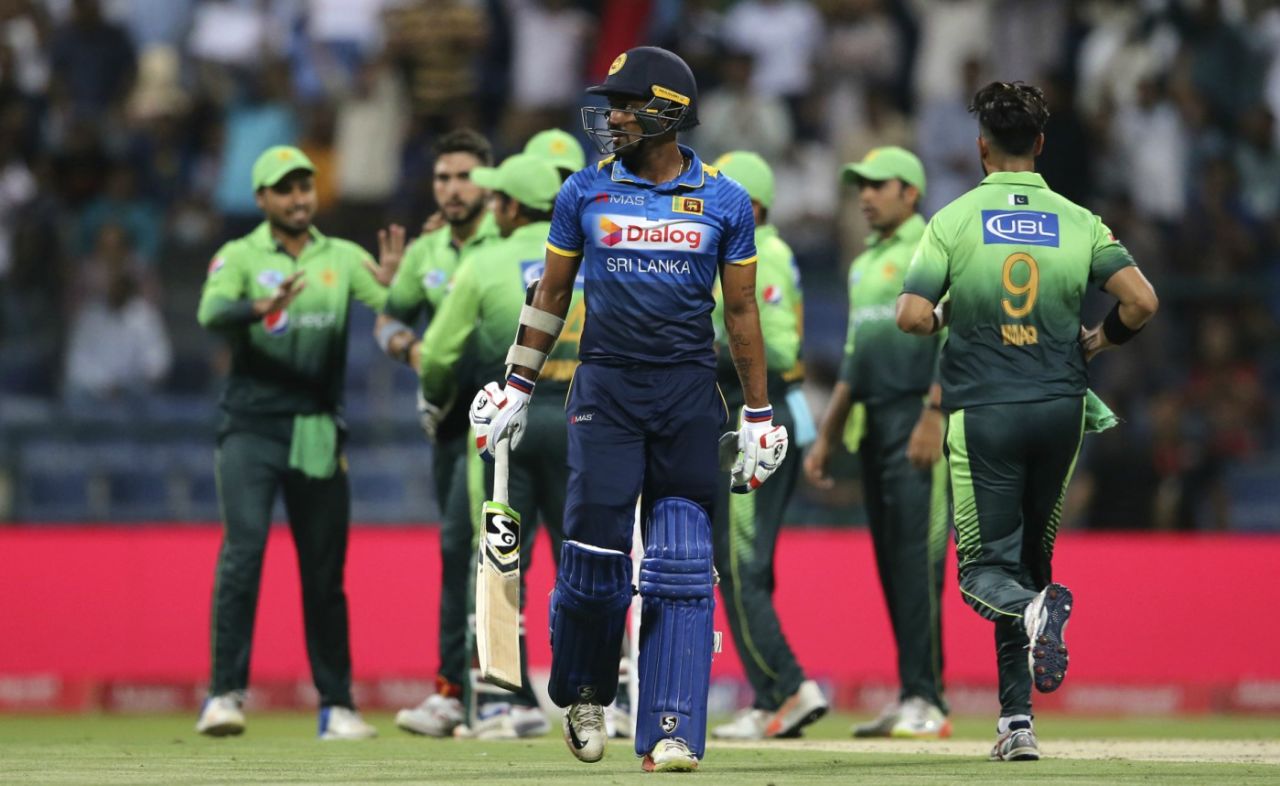 Danushka Gunathilaka was caught behind after a blazing start, Pakistan v Sri Lanka, 1st T20I, Abu Dhabi, October 26, 2017