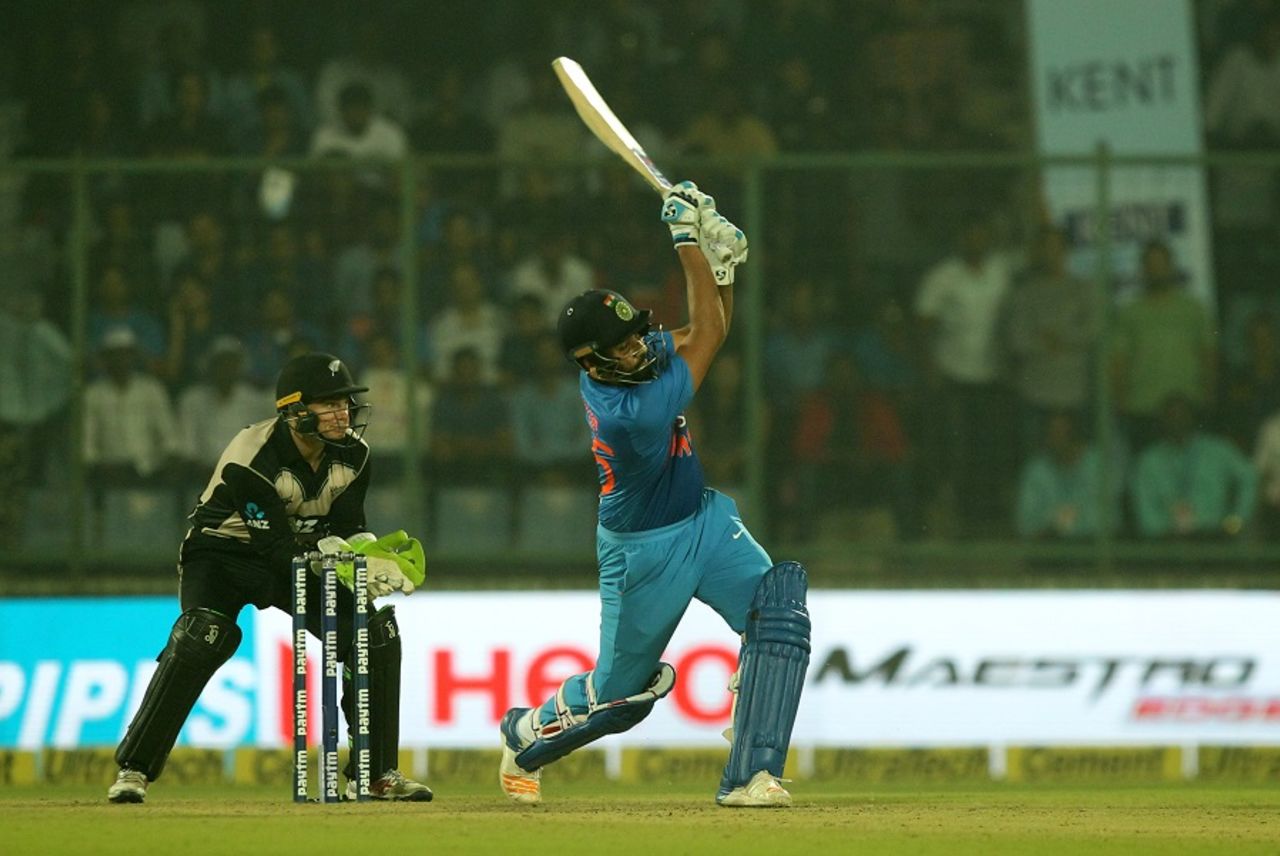 Rohit Sharma revelled in another night of six-hitting, India v New Zealand, 1st T20I, Delhi, November 1, 2017