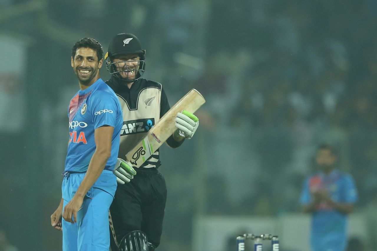All smiles at the sight of magical timing, India v New Zealand, 1st T20I, Delhi, November 1, 2017