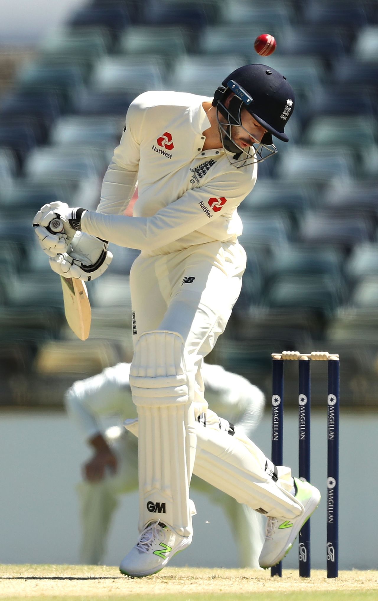 James Vince swerves out of the way of a short ball, Western Australia XI v England, tour match, 1st day, Perth, November 4 2017