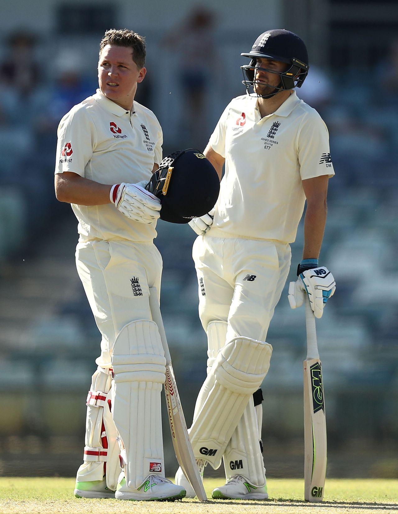 Gary Ballance and Dawid Malan take a breather between overs, Western Australia XI v England, tour match, 1st day, Perth, November 4 2017