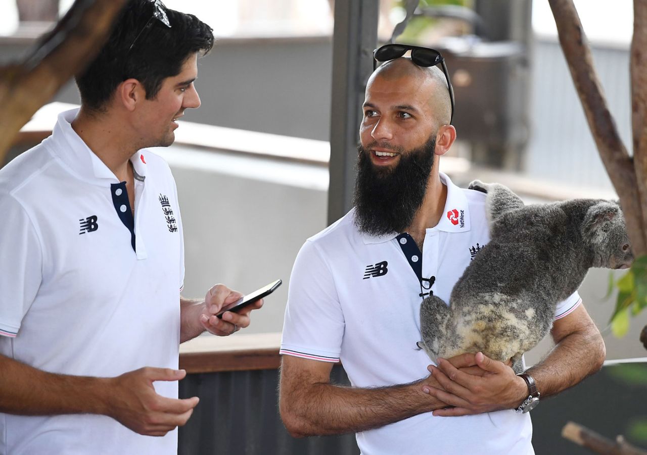 Alastair Cook and Moeen Ali get to know some of the local fauna, Townsville, November 13, 2017