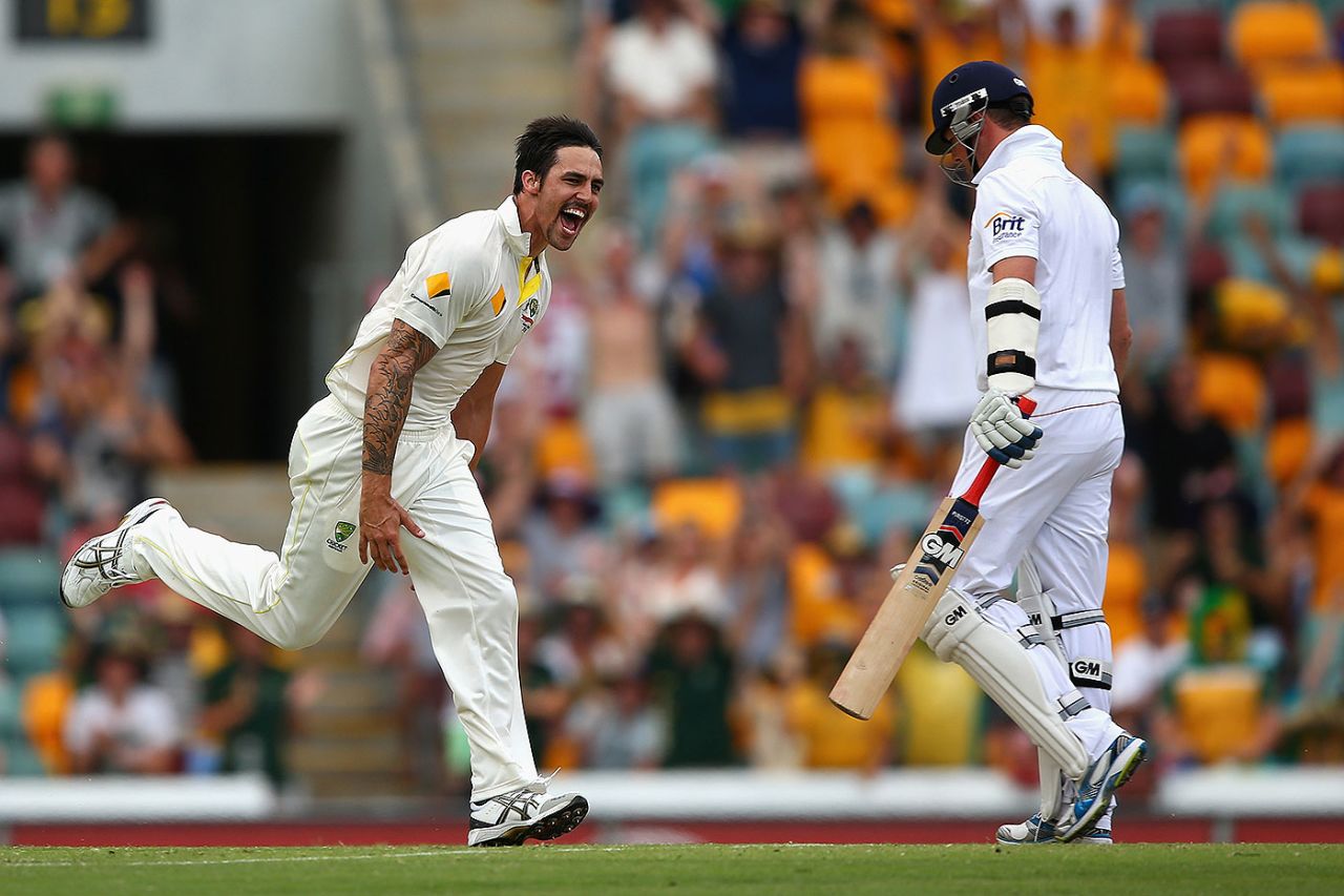 Mitchell Johnson claimed nine wickets at the Gabba in 2013