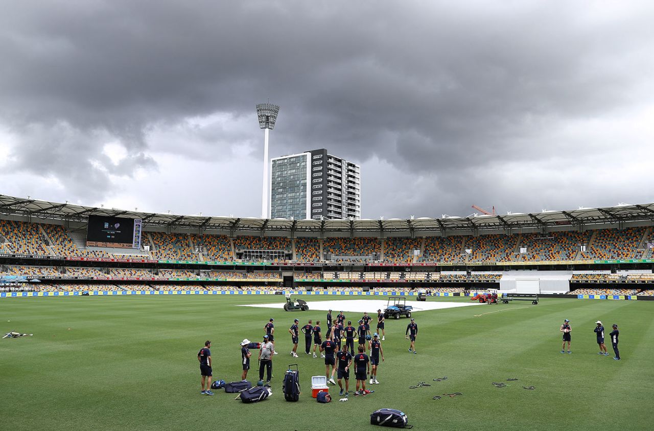 England train at the Gabba with a storm approaching, November 21, 2017 