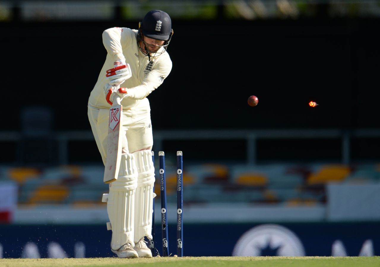 Mark Stoneman was bowled for 53, Australia v England, 1st Test, The Ashes 2017-18, 1st day, Brisbane, November 23, 2017