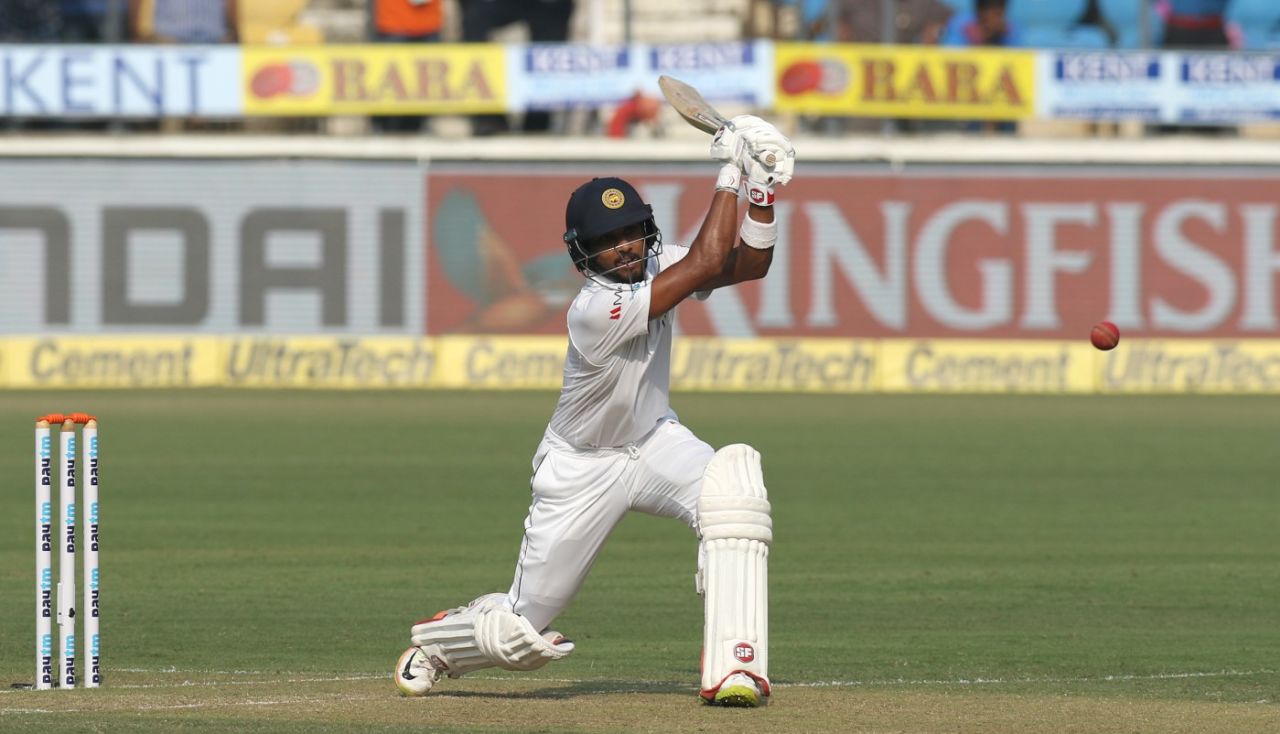 Dinesh Chandimal made a dogged fifty, India v Sri Lanka, 2nd Test, Nagpur, 1st day, November 24, 2017