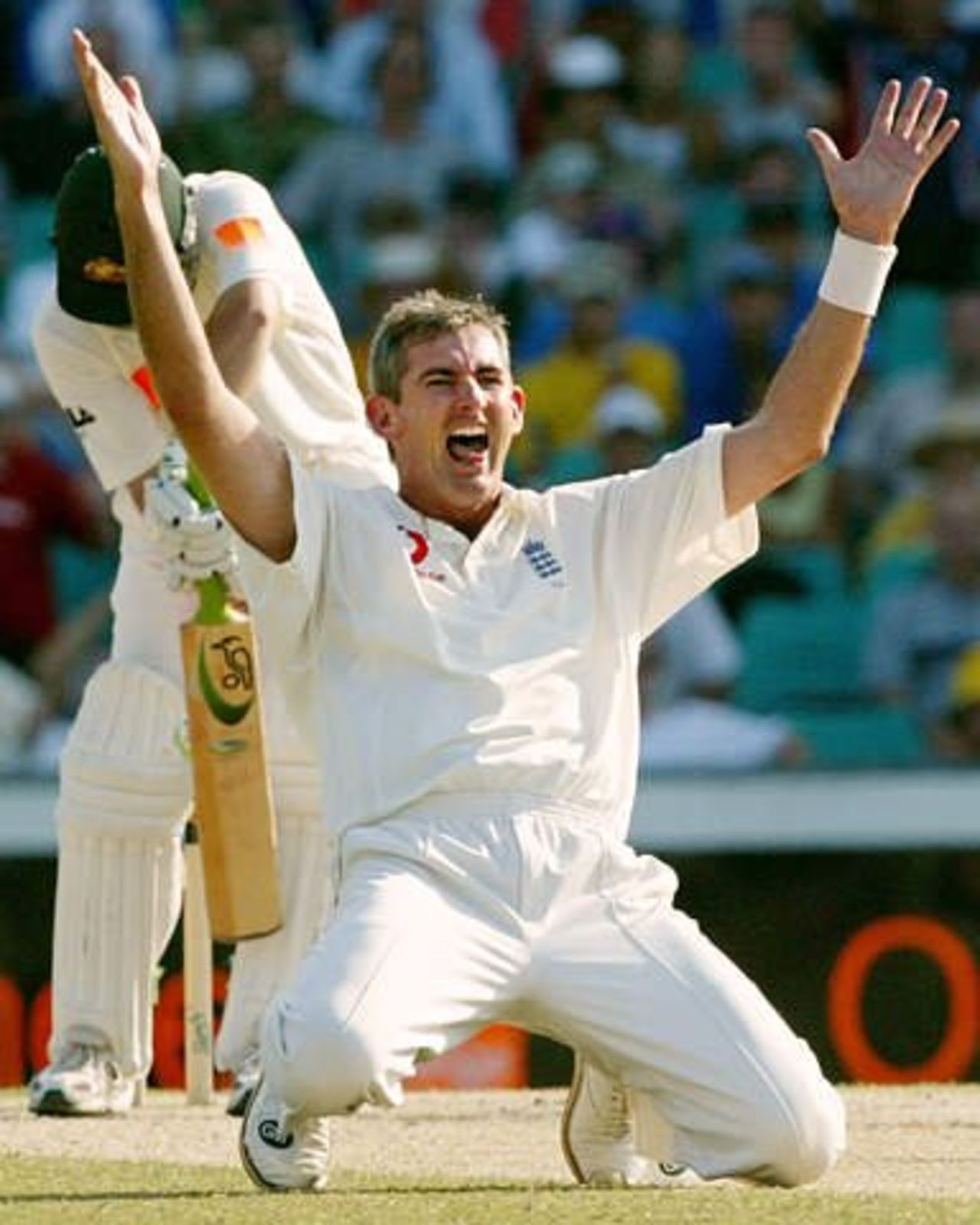 Andy Caddick appeals successfully for the wicket of Ponting, Fifth Ashes Test, Sydney, Sun 5 Jan 2003