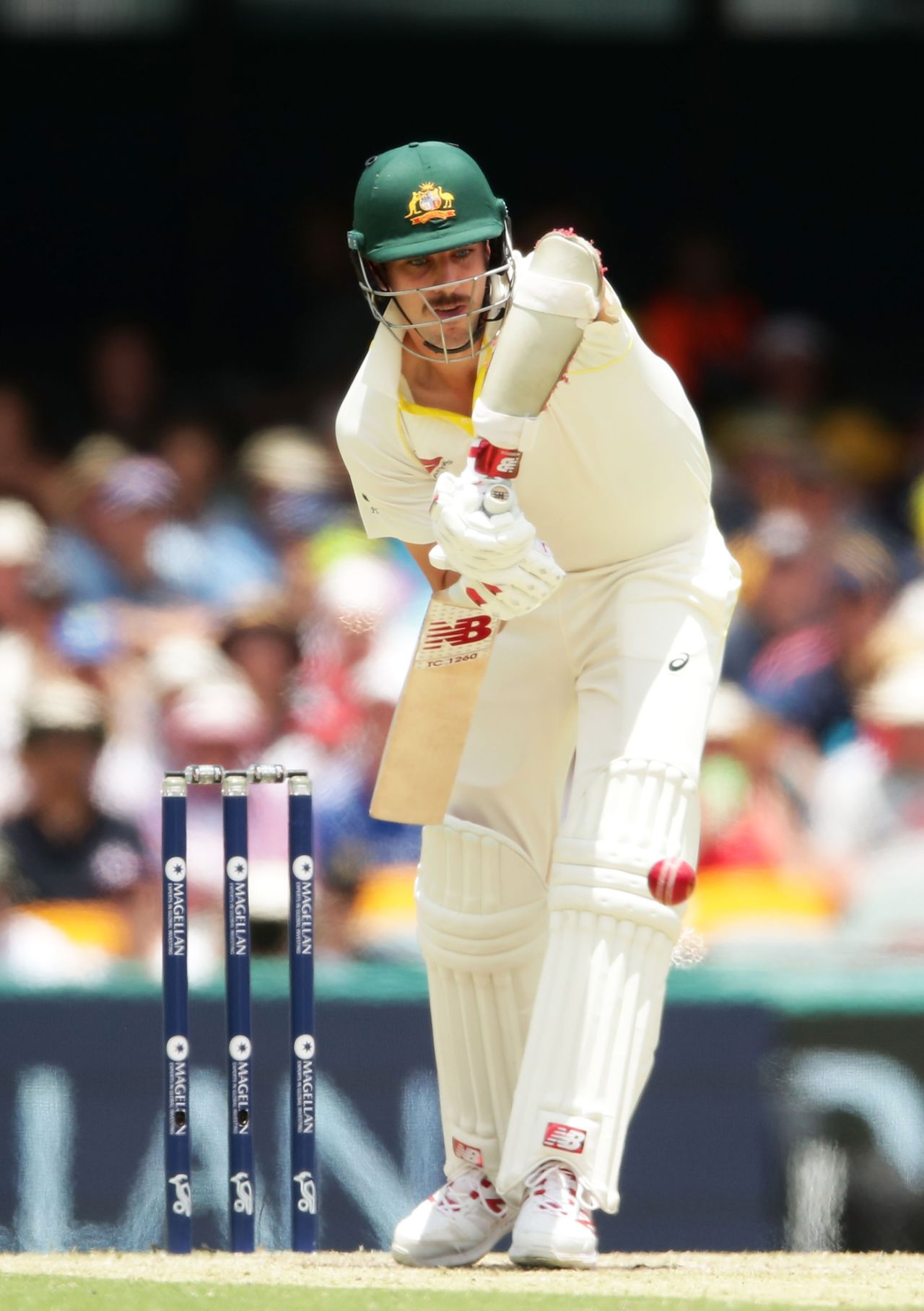 Pat Cummins brings out a copybook defence, Australia v England, The Ashes 2017-18, 1st Test, Brisbane, 3rd day, November 25, 2017