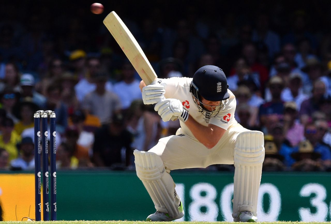 Jonny Bairstow ducks under a short ball, Australia v England, 1st Test, Brisbane, 4th day, November 26, 2017