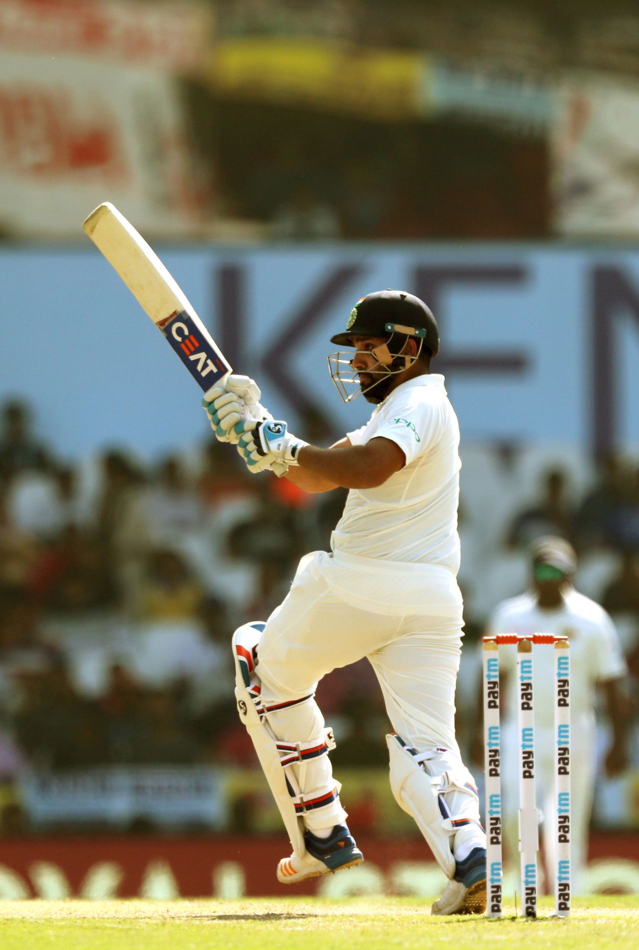 Rohit Sharma plays a pull shot, India v Sri Lanka, 2nd Test, Nagpur, 3rd day, November 26, 2017