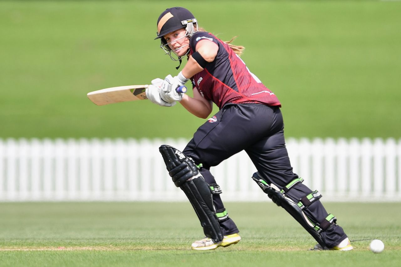 Frances Mackay tucks one away, Canterbury v Northern Districts, New Zealand Women's One Day Competition, Christchurch, November 25, 2017